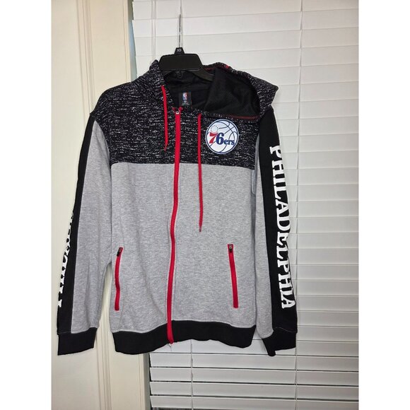 Youth Philadelphia 76ers NBA Hoodie M Black/Gray Athletics Sports - Picture 1 of 6